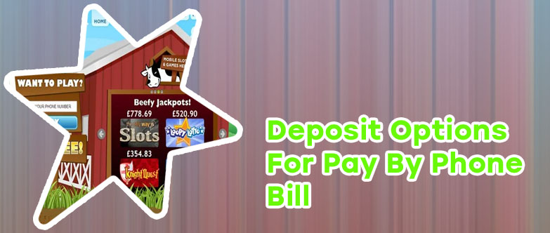 Slots deposit with phone bill